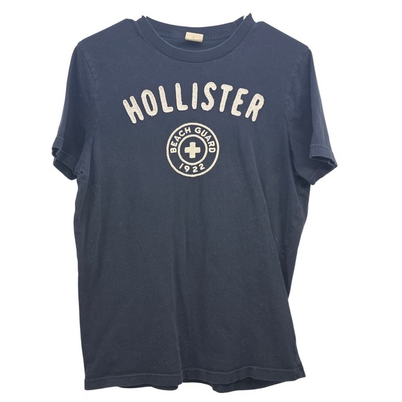 Hollister Tops - Hollister California Beach Guard 1922 Graphic Tee Navy Blue Womens Large L